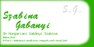 szabina gabanyi business card