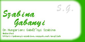 szabina gabanyi business card